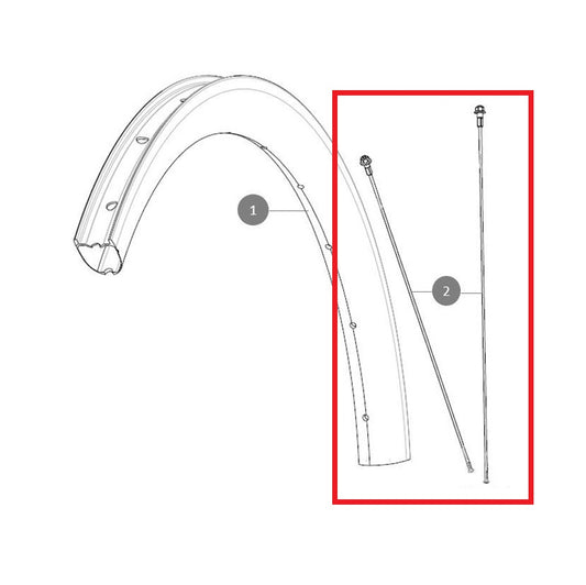 Kit 12 Rayons Av/Ar MAVIC ALLROAD SL CARBON 278mm