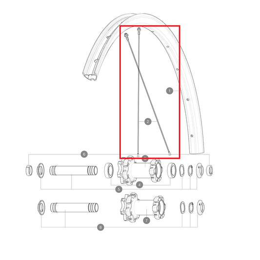 Kit 12 Rayons Av/Ar MAVIC CROSSMAX PRO CARBON 29" 291mm