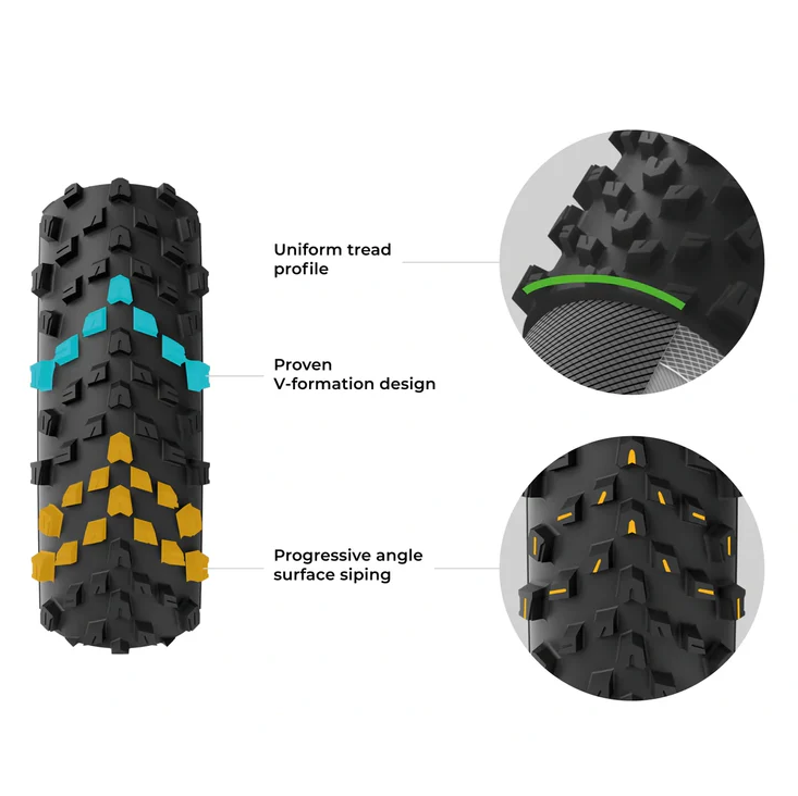 Pneu VITTORIA TERRENO T60 MIXED 700x45c Gravel Endurance Tubeless Ready Souple Noir