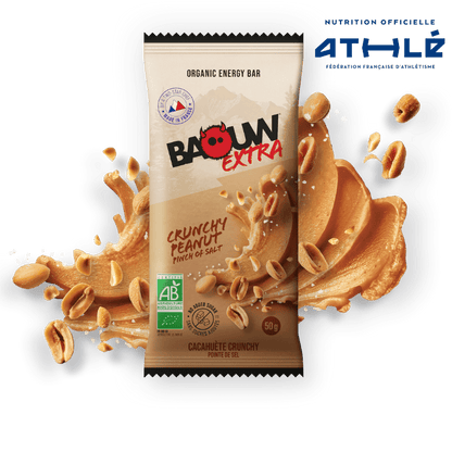 Barre Énergétique BAOUW BIO EXTRA Cacahuète Crunchy (50g)