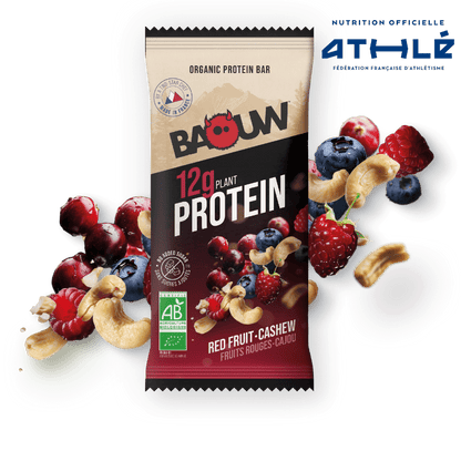 Proteinriegel BAOUW BIO EXTRA Rote Früchte/Cashew (50g)
