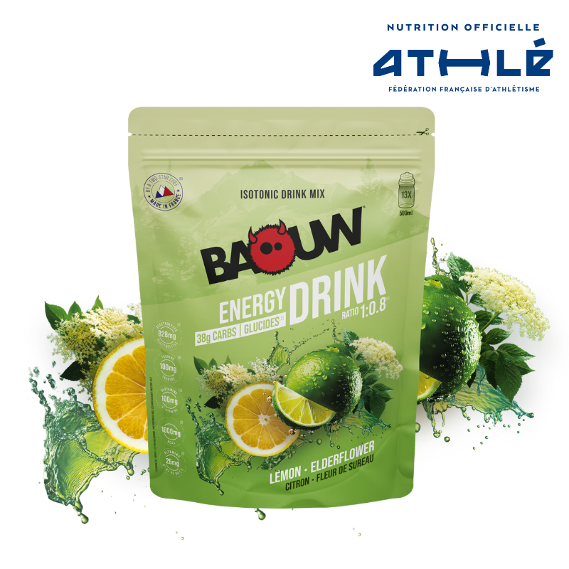 Boisson Énergétique BAOUW ISOTONIC (585g) Citron Fleur de Sureau