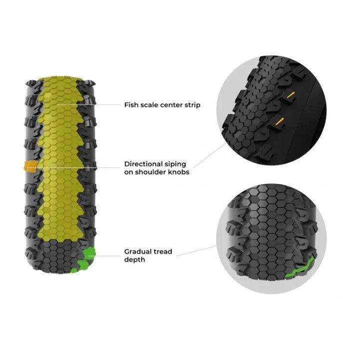 Pneu VITTORIA TERRENO T30 FINE LOOSE 700x55c Gravel Endurance Tubeless Ready Souple Noir