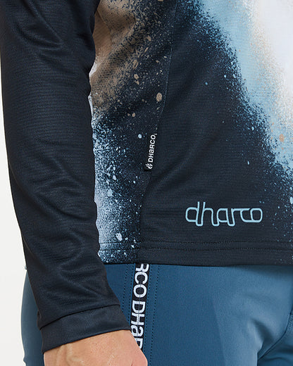 Maillot DHARCO GRAVITY GOLDEN STREAK Manches Longues Femme Noir/Bleu