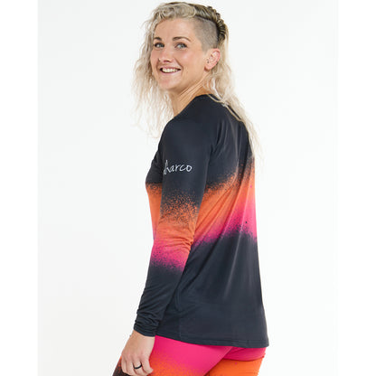Maillot DHARCO RACE BLACK SNAKE Manches Longues Femme Noir/Orange