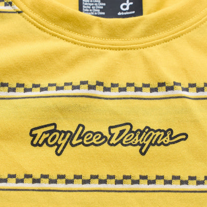 Maillot TROY LEE DESIGNS LILIUM RIDE CHECKED OUT Femme Manches Courtes Jaune