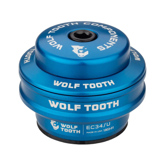 WOLF TOOTH PREMIUM 1"1/8 EC34 Stack 16 mm Blau, hohe Pfanne für externe Steuersätze