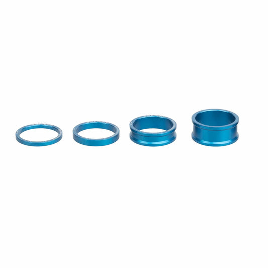 WOLF TOOTH Lenker-Distanzstück-Set aus Aluminium, 4-teilig, 1"1/8, blau