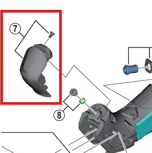 Capot Frontal Gauche Avec Vis SHIMANO ST-R785