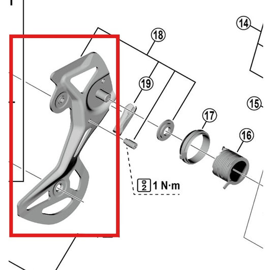 SHIMANO GS RD-M8100RX822 Externes Schaltauge hinten
