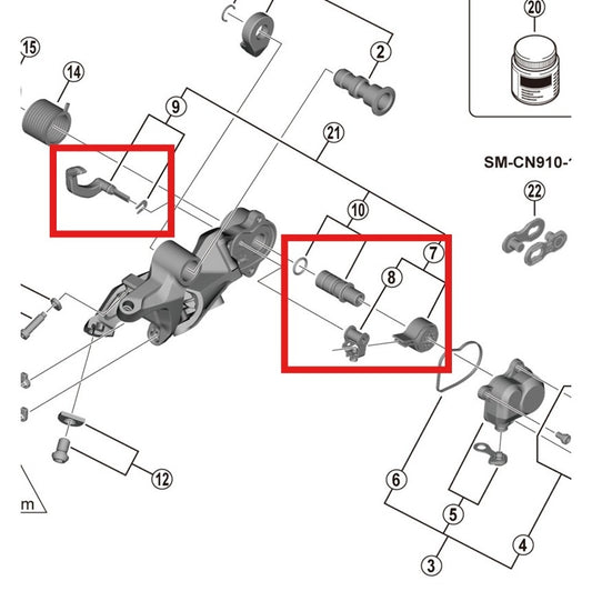 Kit Stabilisateur Chape SHIMANO RD-M8120/7120-SGS