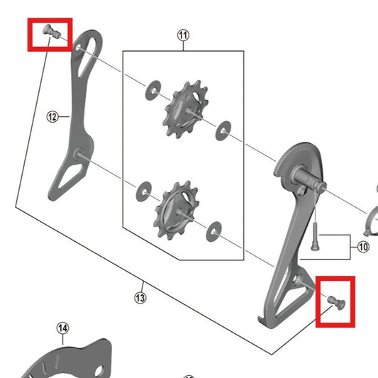 Vis de Galets SHIMANO RD-R9250 (x2)