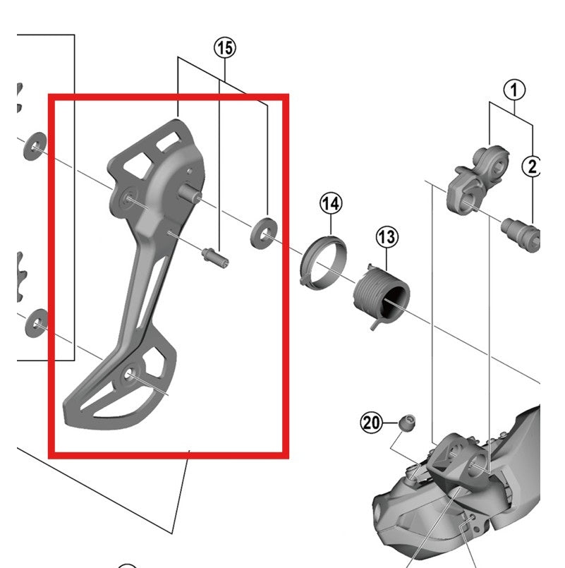 Externes Schaltauge SGS SHIMANO RD-M8150-11/12
