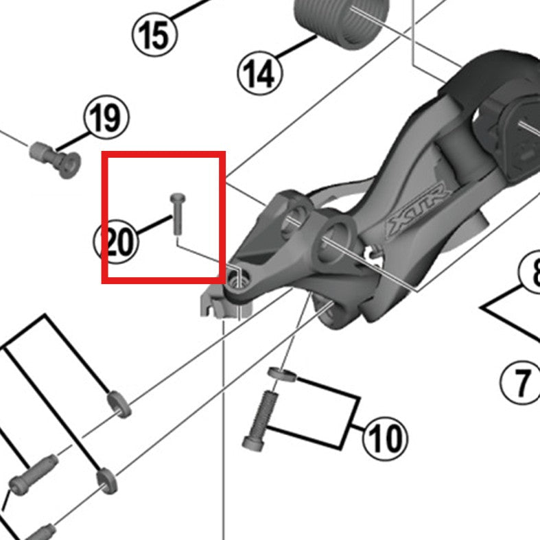 Couvercle avec Languette SHIMANO RD-M9000