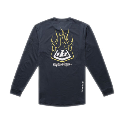 Maillot TROY LEE DESIGNS RUCKUS RIDE PRESSED Junior Manches Longues Noir