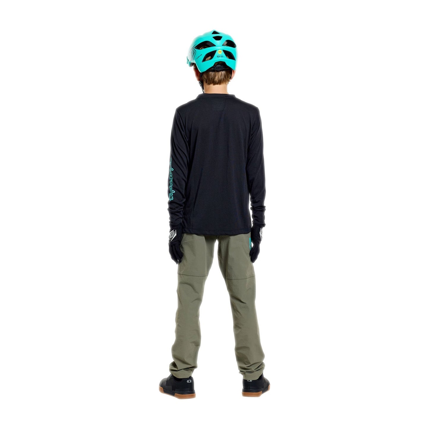 Maillot TROY LEE DESIGNS SKYLINE RIDE SIGNATURE Junior Manches Longues Noir/Vert