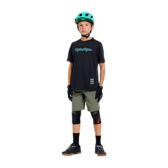 Maillot TROY LEE DESIGNS SKYLINE RIDE SIGNATURE Junior Manches Courtes Noir/Turquoise