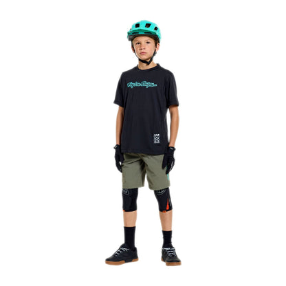 Trikot TROY LEE DESIGNS SKYLINE RIDE SIGNATURE Junior Kurzarm Schwarz/Türkis