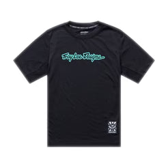 Maillot TROY LEE DESIGNS SKYLINE RIDE SIGNATURE Junior Manches Courtes Noir/Turquoise