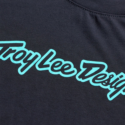 Trikot TROY LEE DESIGNS SKYLINE RIDE SIGNATURE Junior Kurzarm Schwarz/Türkis