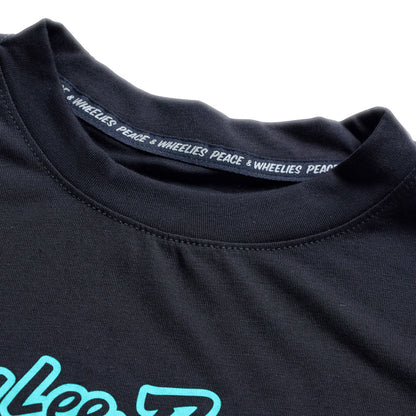 Trikot TROY LEE DESIGNS SKYLINE RIDE SIGNATURE Junior Kurzarm Schwarz/Türkis