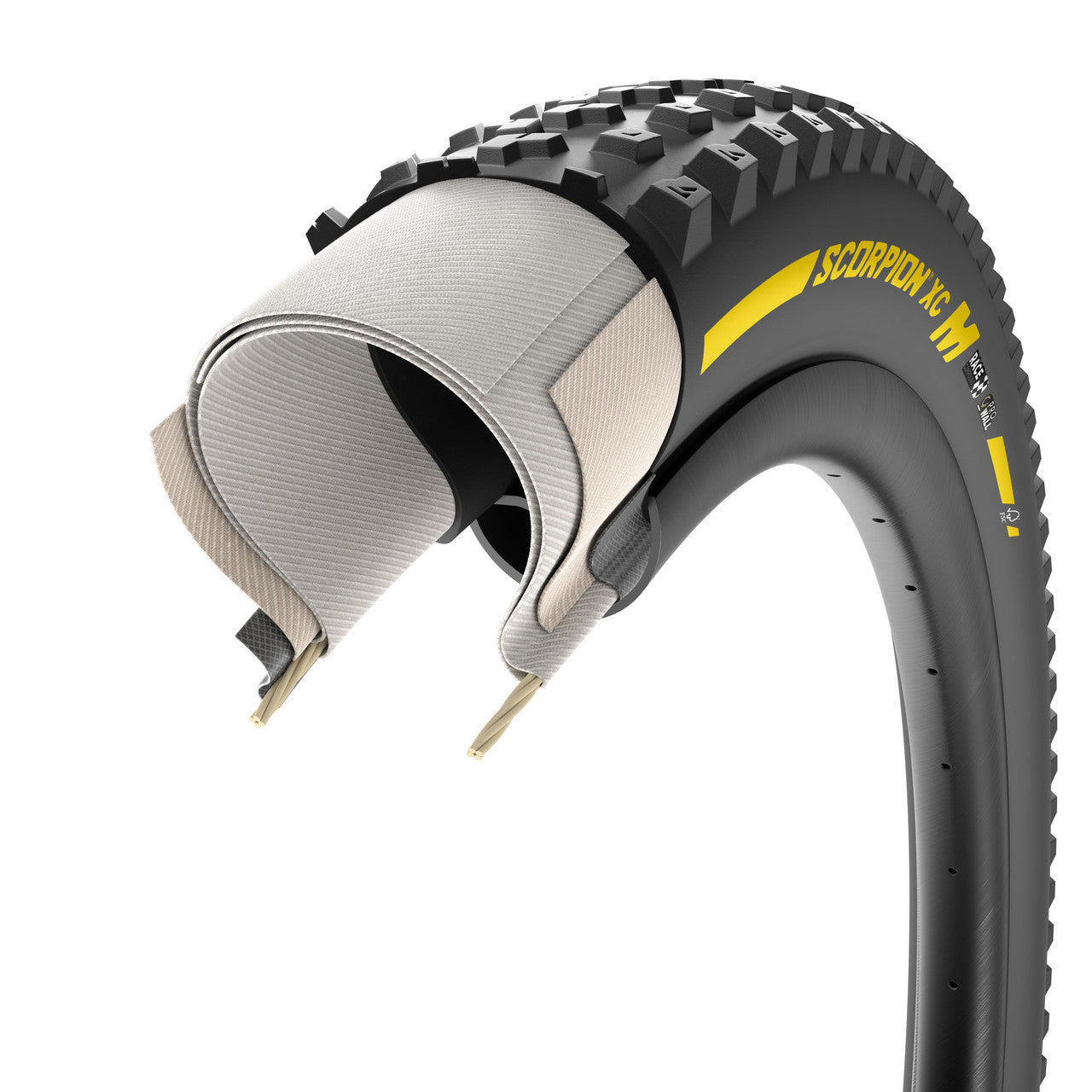 Reifen PIRELLI SCORPION RACE XC M ProWall 29x2.40 Tubeless Ready Weich Gelb Team Edition