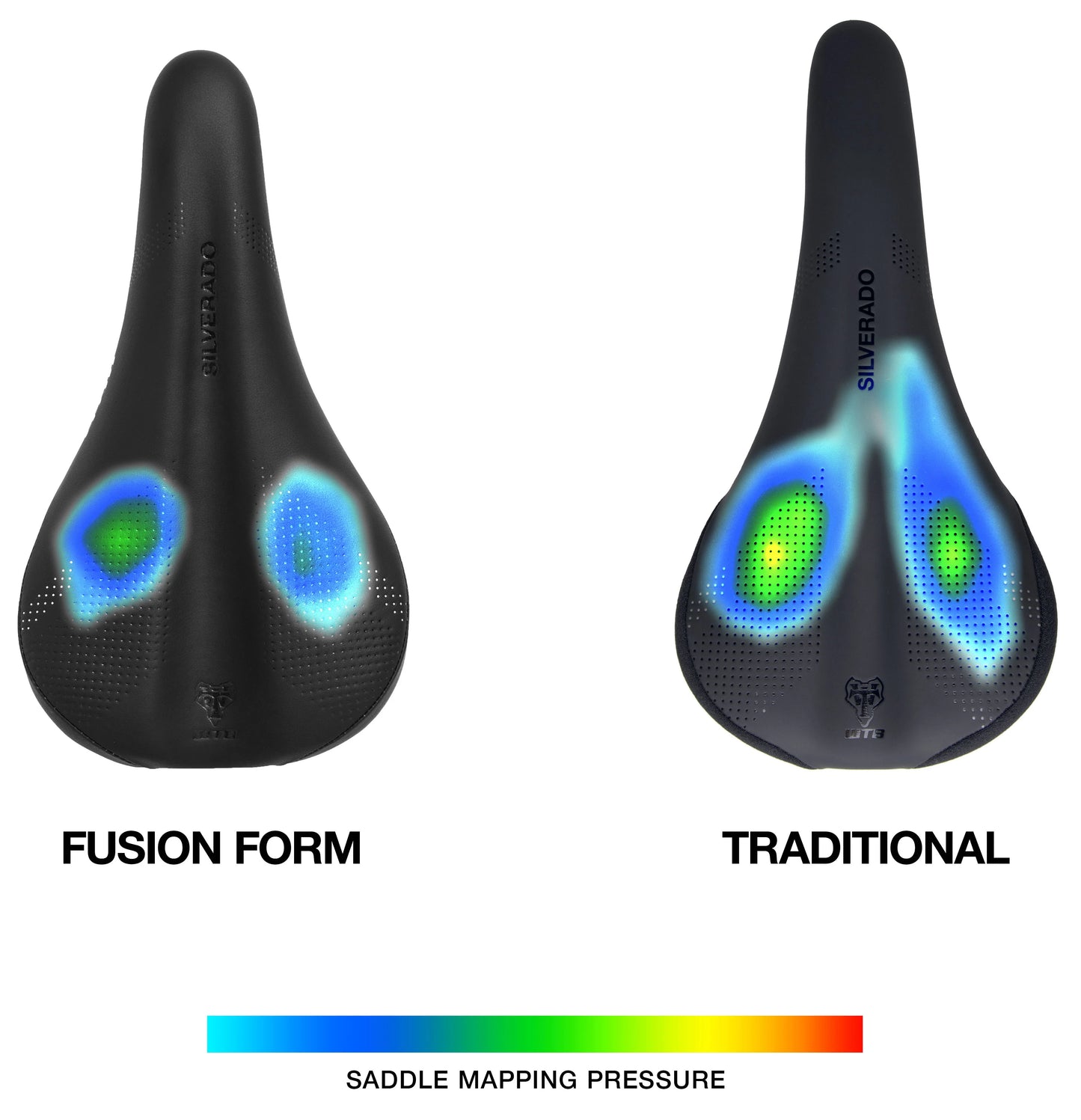 Selle WTB SILVERADO 265 FUSION FORM Medium 142mm Rails Carbone