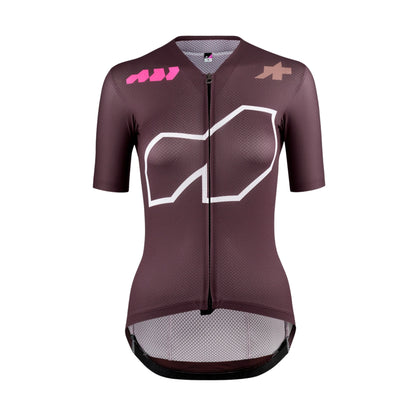 ASSOS DYORA R S11 Wir sind das A Damen-Kurzarmtrikot Bordeauxrot