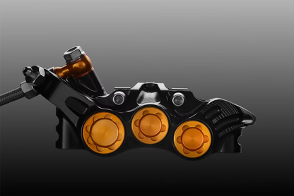 Paire de Freins HOPE TECH 4 EVO V6Ti Durite Aviation - Edition Limitée Noir/Or