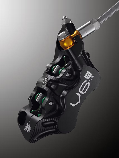 Paire de Freins HOPE TECH 4 EVO V6Ti Durite Aviation - Edition Limitée Noir/Or