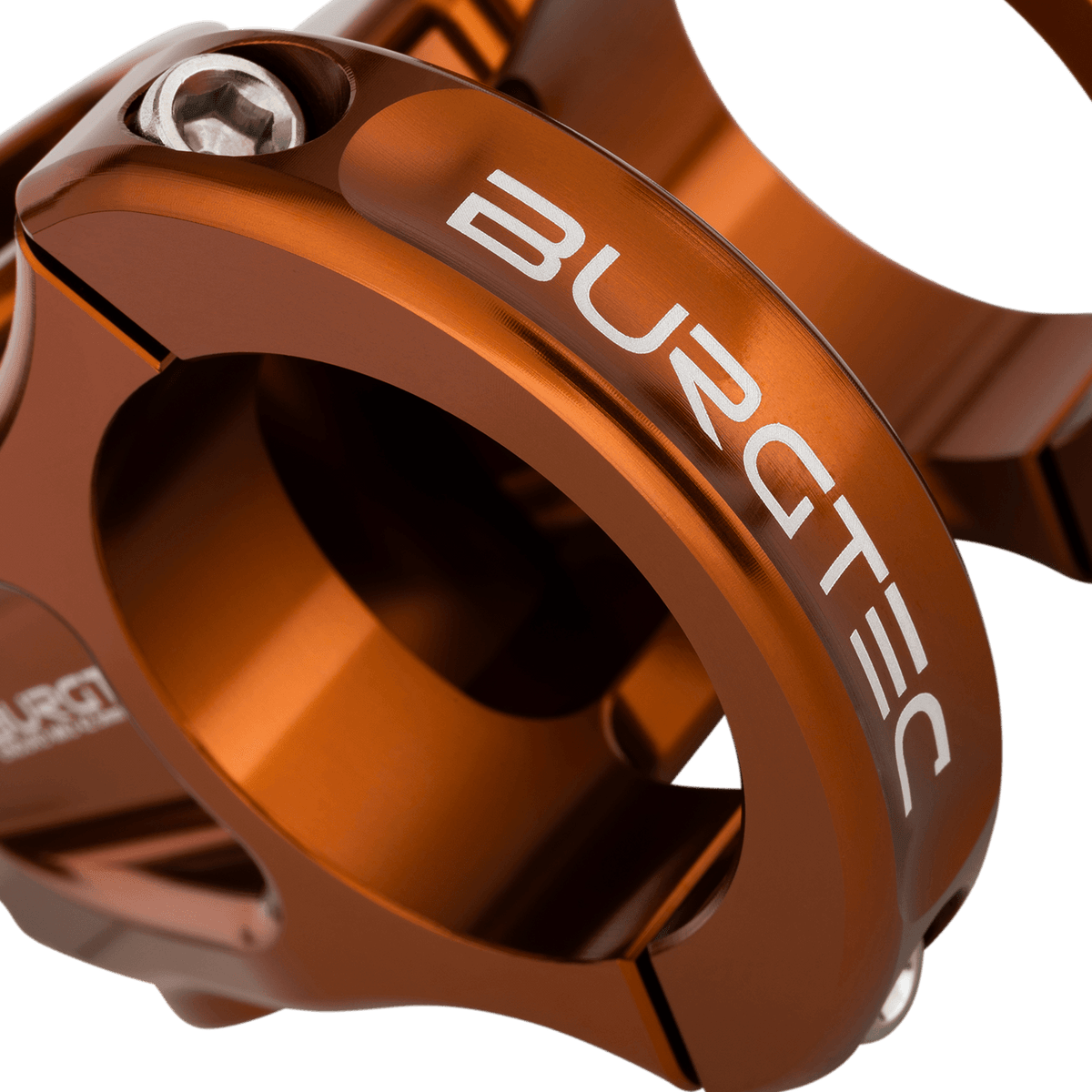 Potence BURGTEC ENDURO MK3 Bronze — détail du serrage du cintre