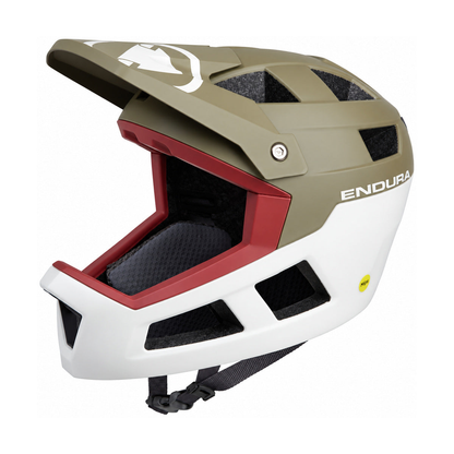 Casque VTT ENDURA SINGLETRACK INTEGRAL MIPS Vert/Blanc — fond blanc