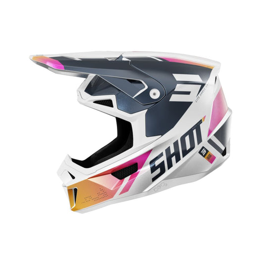BMX-Helm SHOT LITE Ultra Blue Orange Pink Pearly