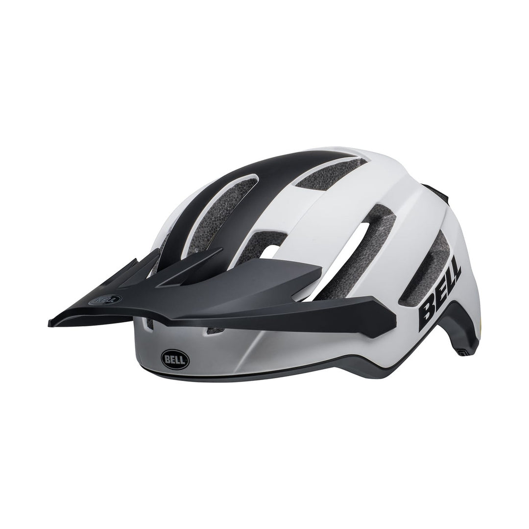 Casque VTT BELL 4FORTY AIR MIPS Blanc/Noir Mat — vue orientée vers la gauche