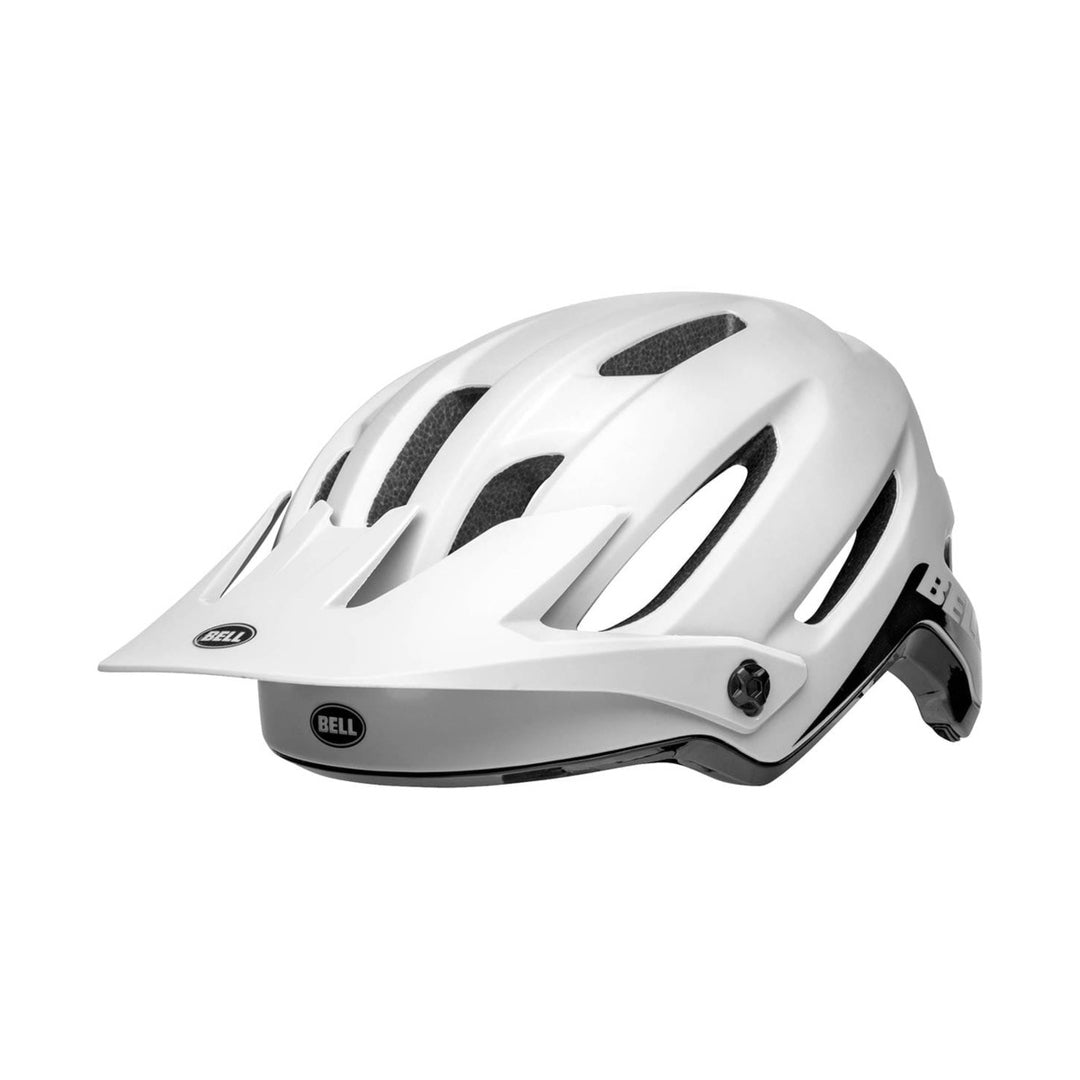 Casque VTT BELL 4FORTY Blanc/Noir — vue orientée vers la gauche
