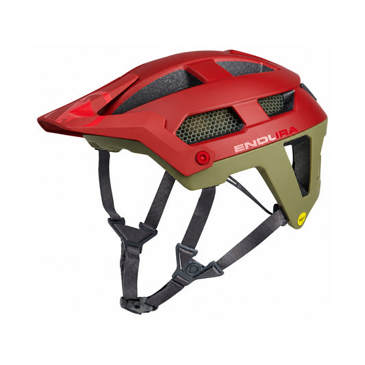 ENDURA SINGLETRACK MIPS MTB-Helm in Rot/Grün — Produktansicht
