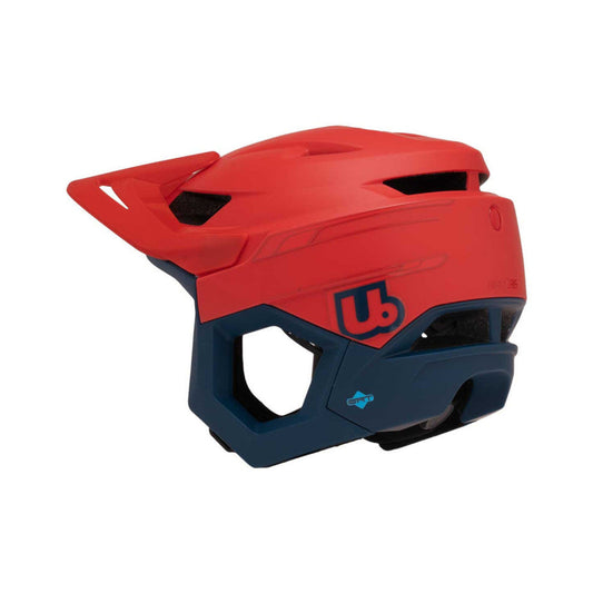 Casque VTT URGE RASCAS Neon Rush Rouge/Bleu — vue orientée vers la gauche