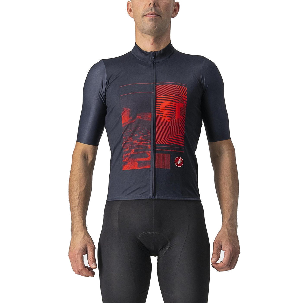 CASTELLI 13 SCREEN Kurzarm-Radtrikot in Blau/Rot