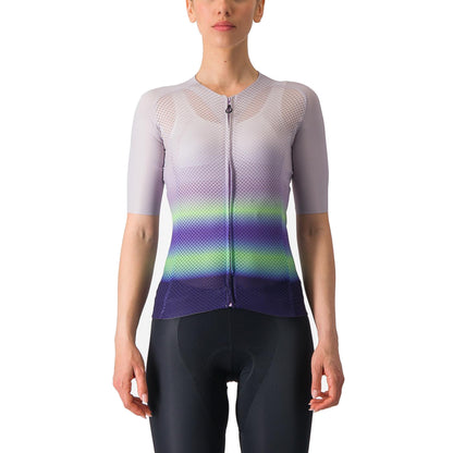 CASTELLI CLIMBER'S 4.0 W Damen-Kurzarm-Radtrikot in Violett/Grün