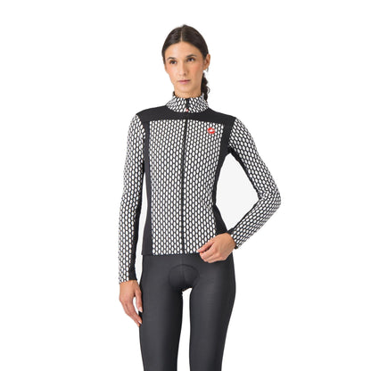 Maillot CASTELLI SFIDA 2 Femme Manches Longues Noir/Blanc