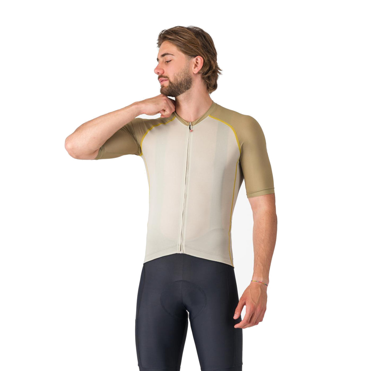 CASTELLI UNLIMITED ENDURANCE 3 Radtrikot in Beige/Khaki