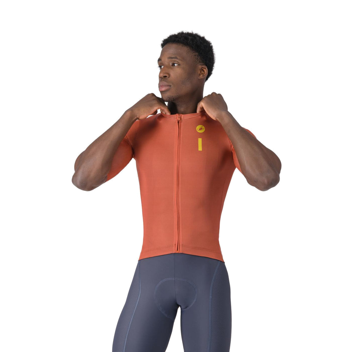 Maillot CASTELLI DRITTONE LOGO Manches Courtes Paprika