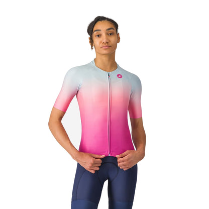 Maillot CASTELLI UPF Femme Manches Courtes Rose