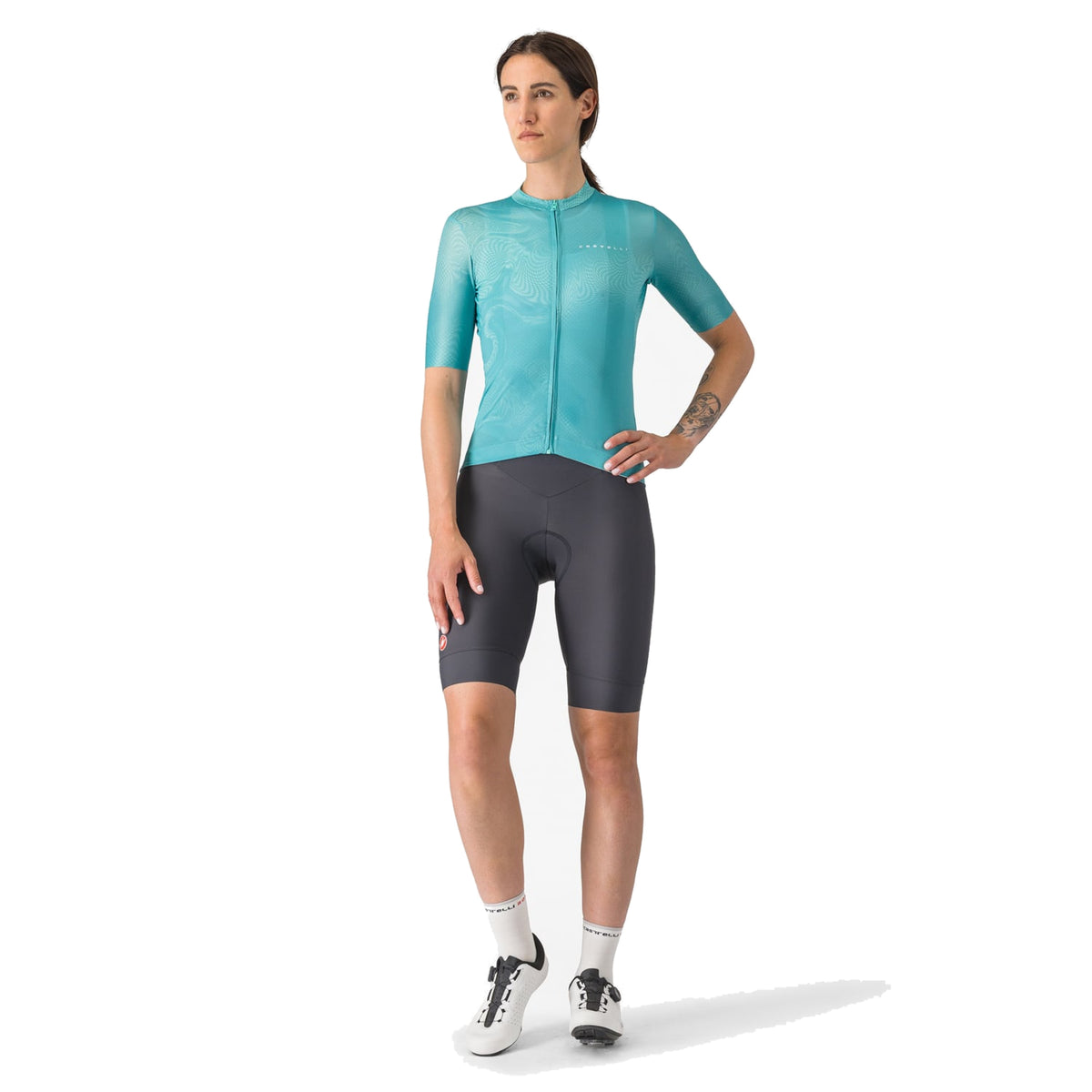 CASTELLI FANTASIA Damen-Kurzarm-Radtrikot in Türkis
