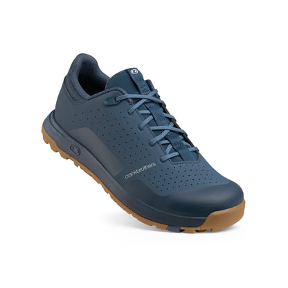 CRANKBROTHERS MALLET TRAIL LACE CLIP MTB-Schuhe in Blau/Gum – Dreiviertelansicht