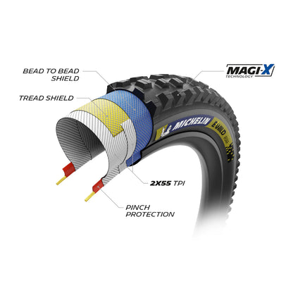 Reifen MICHELIN E-WILD REAR Racing Line 27.5x2.60 Tubeless Ready Souple