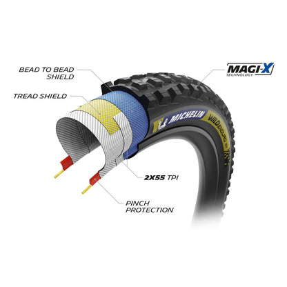 Reifen MICHELIN WILD ENDURO MS Racing Line Dark 29x2.40 Tubeless Ready Faltbar