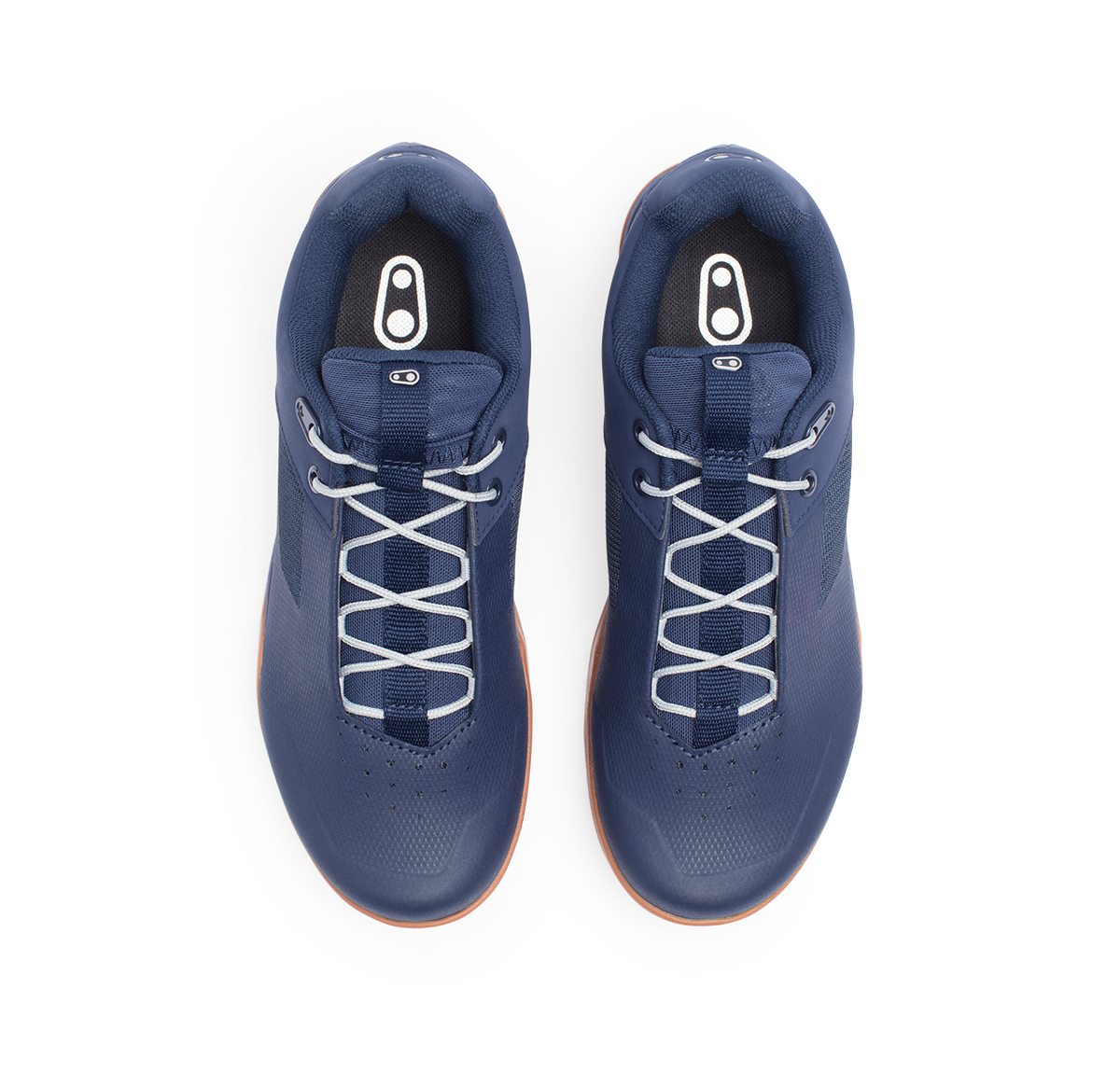 Chaussures VTT CRANKBROTHERS STAMP LACE FLAT Bleu/Argent — vue de dessus
