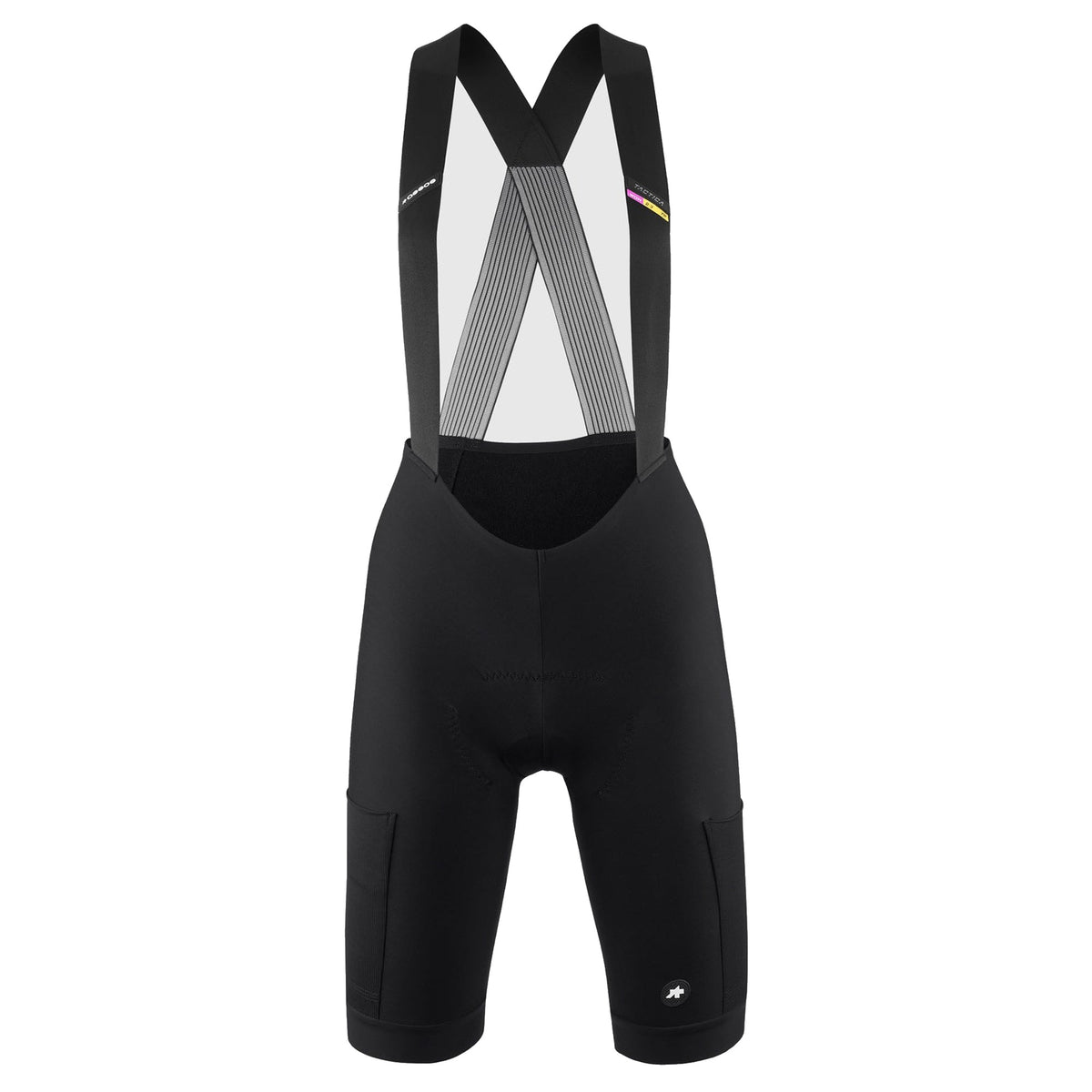Cuissard Court à Bretelles ASSOS TACTICA SPRING FALL T5 Femme Noir — fond blanc, 2000 x 2000