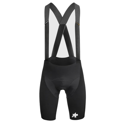 Kurze Trägerhose ASSOS EQUIPE RSR BOLIDE S11 in Schwarz — weißer Hintergrund, 2000 x 2000
